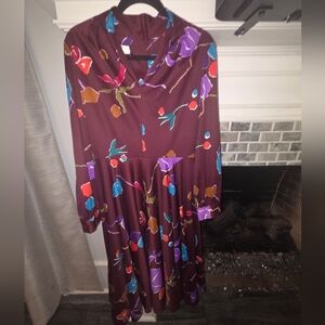 Floral Print Long Sleeve Dress